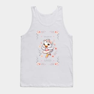 Dancing Ballerina Duck, You are So Loved, Nursery Art for Baby Girls Tank Top